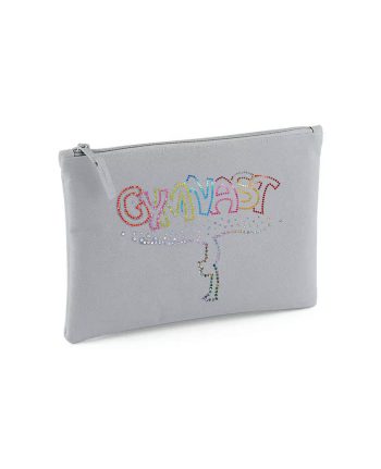 grey gymnastics hair accessories make up bag pouch