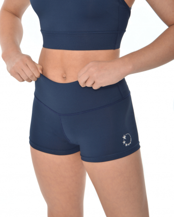 lycra gymnastics training shorts navy