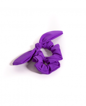 Soft Lycra Purple Scrunchie Bow