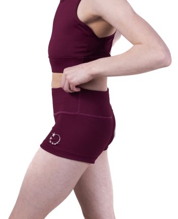 essentials gymnastics training shorts rich burgundy maroon