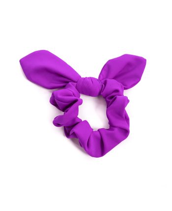pink purple lycra hair accessory scrunchie bow