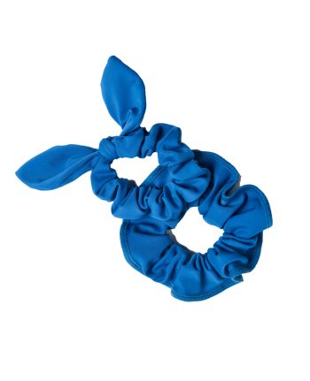 dark green lycra gymnastics hair bow and scrunchie